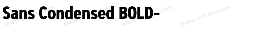 Sans Condensed BOLD字体转换